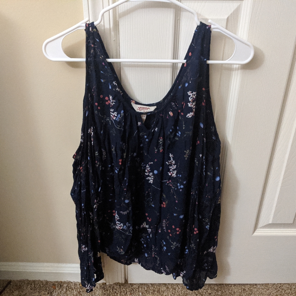 Sheer bell sleeve shirt